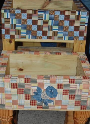 mini planter boxes, "quilted"