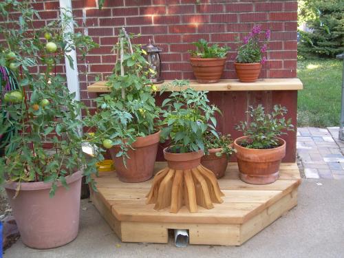 new cedar "plant deck"