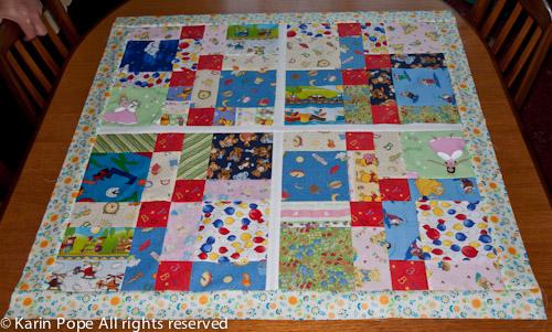 Disappearing Nine Patch Cot Quilt