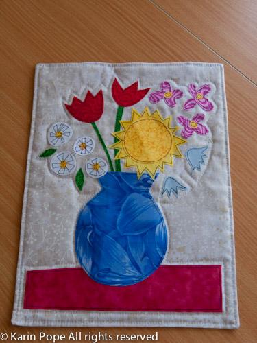 Applique flowers for my Mother-in-law