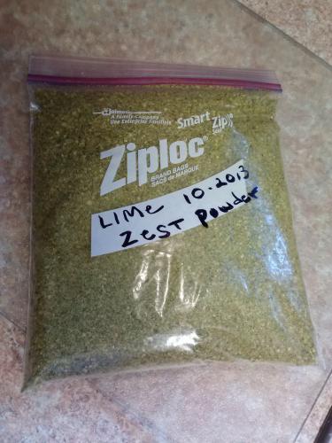 powdered lime rind