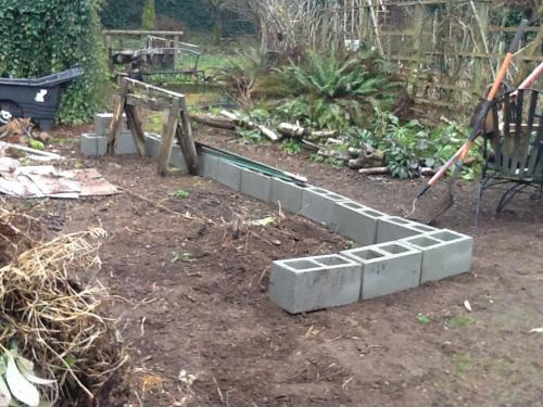 Plans for a raised veggie bed in the making