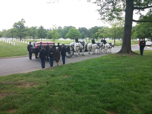 My uncle getting the full honor treatment at Arlington Nat'l Cemetery