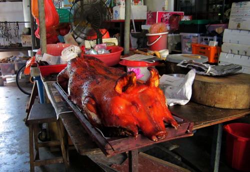 A roast pig ready to go