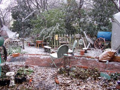 Even the back yard looks good in it's snow coat