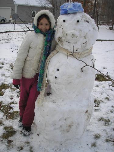jessy with mr. snowman