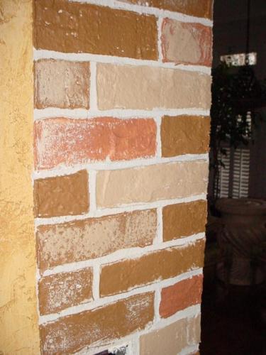 C) Original brick paint colors