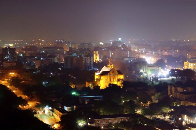 Frere Hall at night.jpg